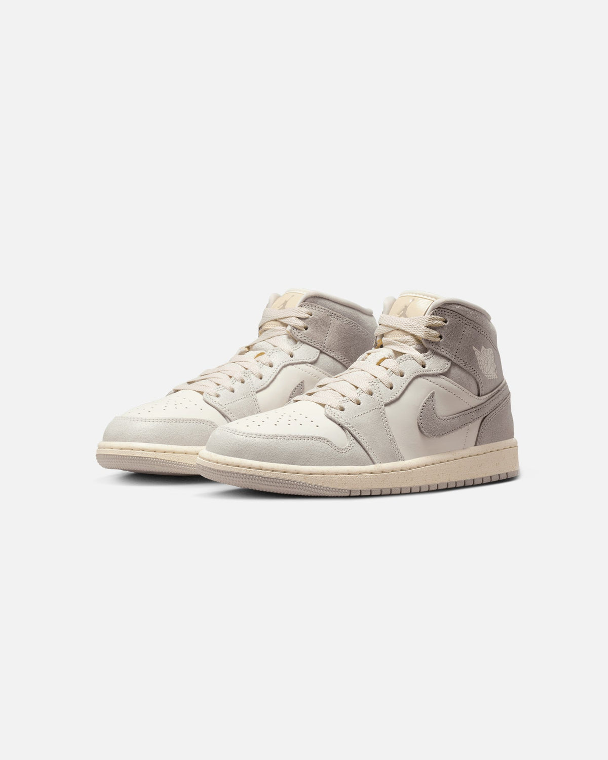 JORDAN Nike Women's Air Jordan 1 Mid SE Light Iron Ore/Pale Ivory/Oatmeal/Enigma Stone