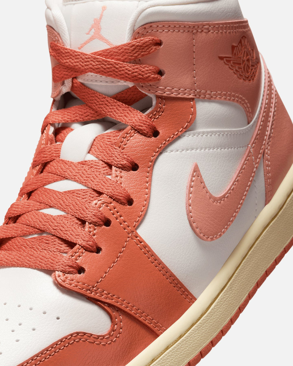 JORDAN Jordan Women's Air Jordan 1 Mid Sail/Lt Madder Root