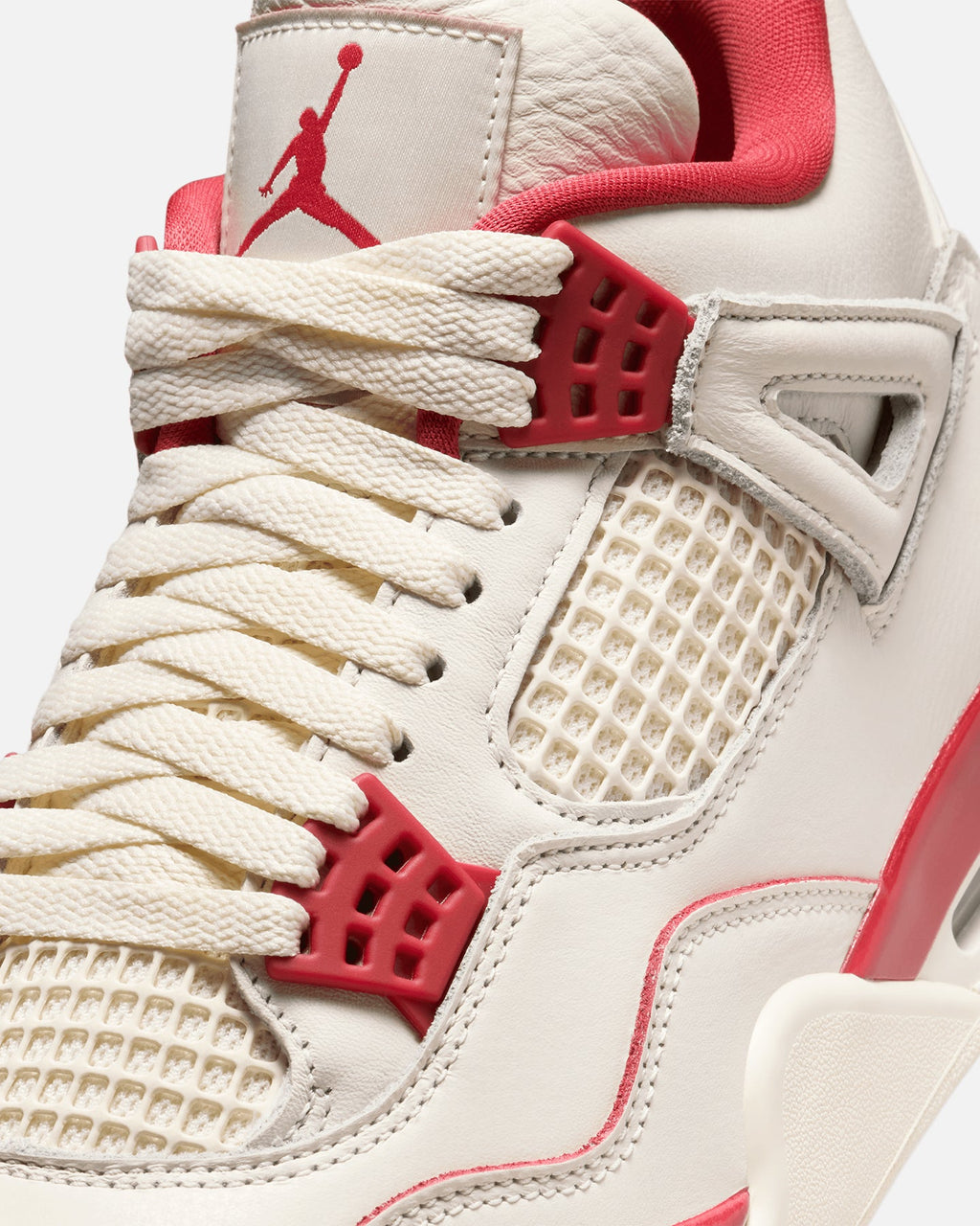 JORDAN Premium Jordan Women's Air Jordan 4 Retro "Pale Ivory and Tough Red" Pale Ivory