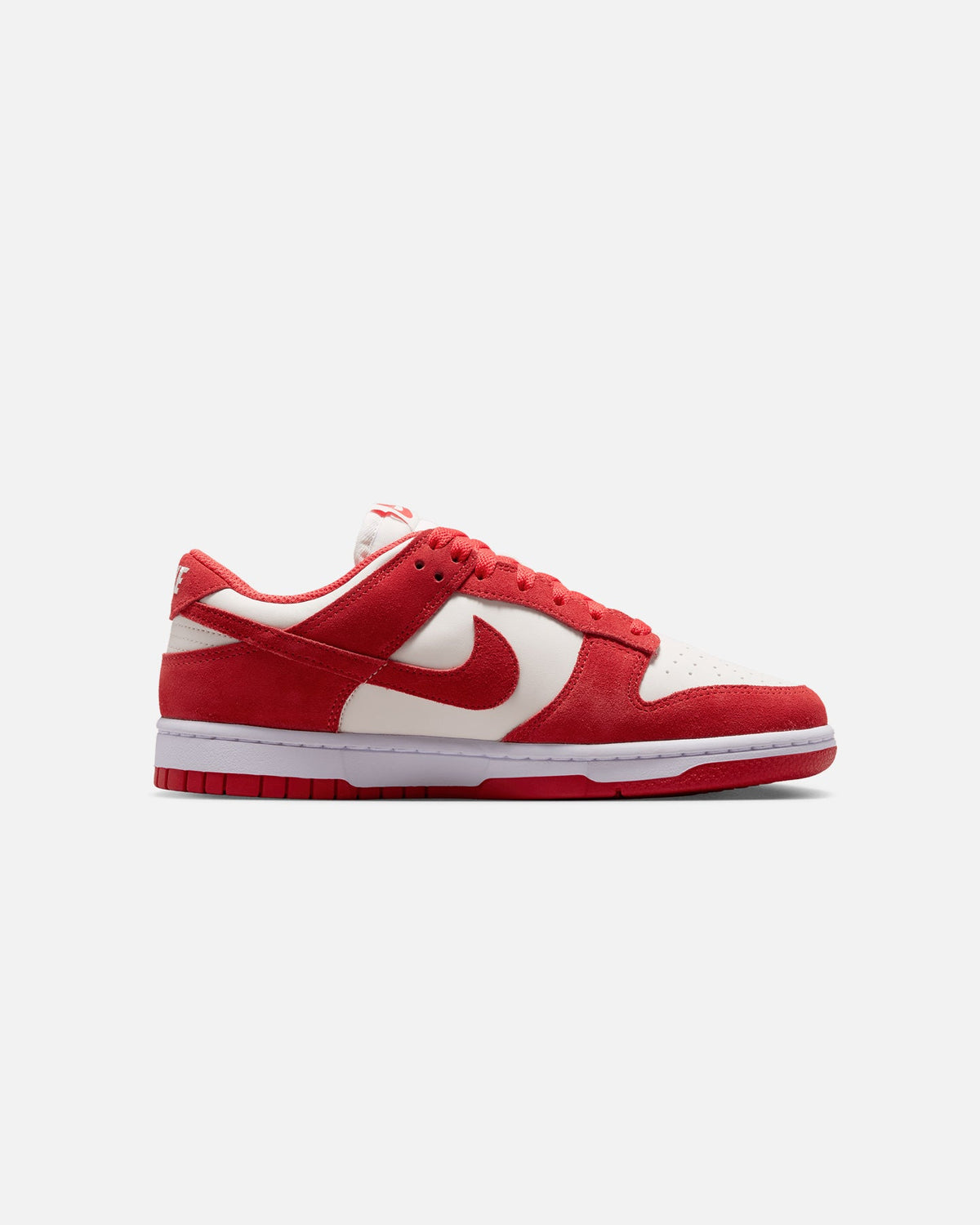 Nike Official Nike Women's Dunk Low Suede Sail/Lt Crimson-White-Metallic Silver
