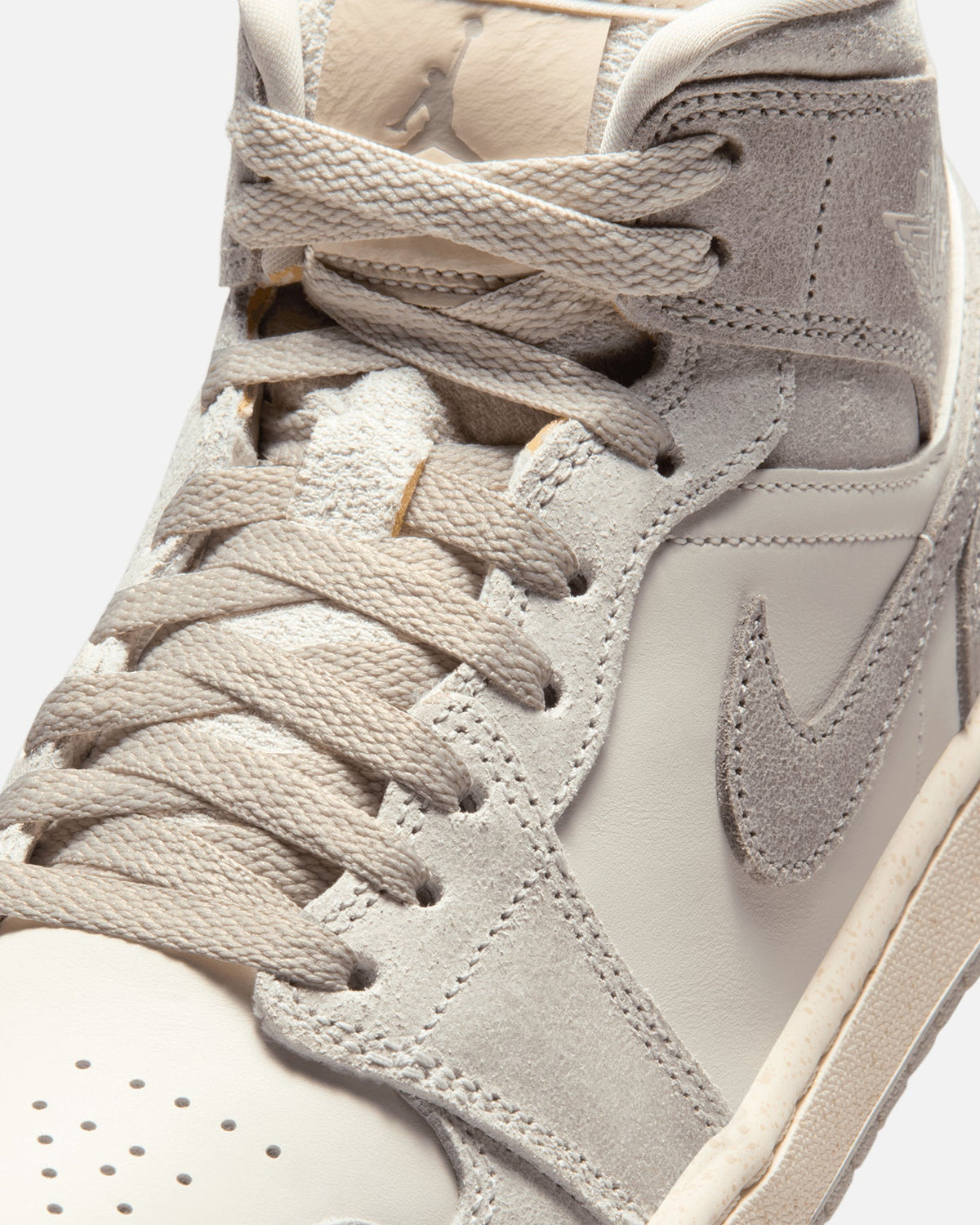 JORDAN Nike Women's Air Jordan 1 Mid SE Light Iron Ore/Pale Ivory/Oatmeal/Enigma Stone